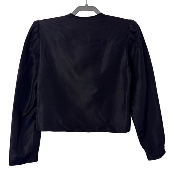 Phil Carry black cropped long sleeve bolero jacket size M - Picture 6 of 8
